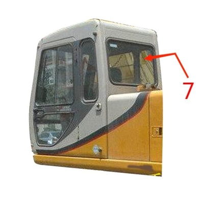 A máquina escavadora lateral direita Window Glass Windshield moderou o vidro