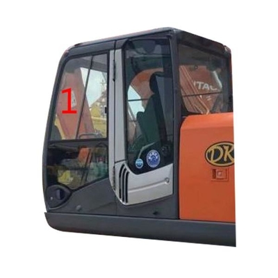 Máquina escavadora Cab Glass da posição da inclinação da porta esquerda 4mm densamente 925mm largamente