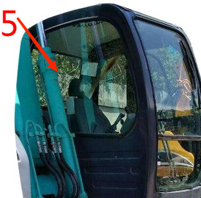 Posição lateral No.5 de Glass Green Back da máquina escavadora de Bent Resistant KOBELCO