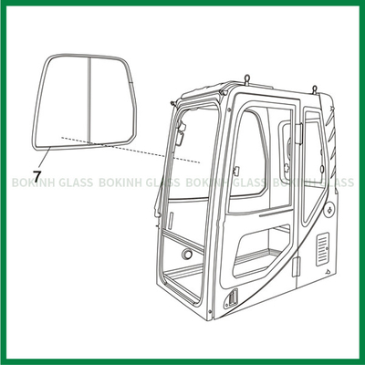 Vidro feito sob encomenda KATO Mini Digger Glass Replacement do para-brisa do CASO de VOLVO