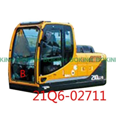 janela Front Down Position B de Cab Tempered Glass da máquina escavadora de 21Q6-02711 HYUNDAI