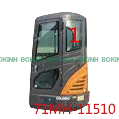 A posição superior NO.1 do lado esquerdo de 71MH-11510 HYUNDAI Front Glass Excavator Cab Window moderou