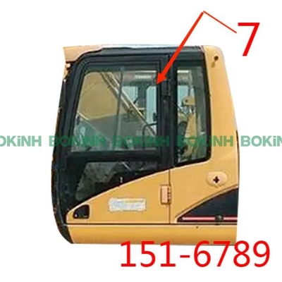 posição lateral direita NO.7 do vidro 151-6789 do táxi de CATERPILLAR da altura de 1340mm grande