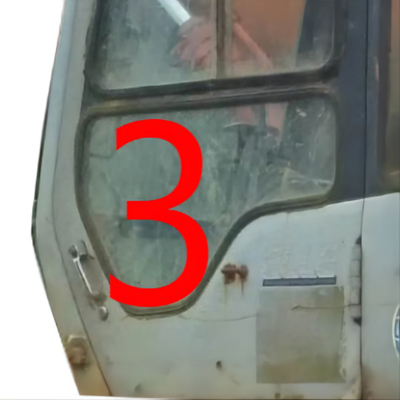 A máquina escavadora Glass Cab Window de 4457176 HITACHI saiu da porta que uma mais baixa posição NO.3 moderou o vidro