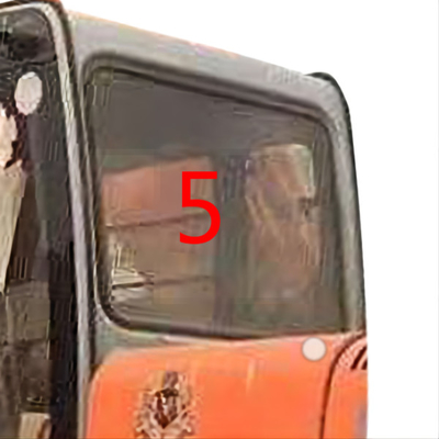 A máquina escavadora Glass Cab Window de 4457180 HITACHI moderou a posição de vidro NO.5 do verso