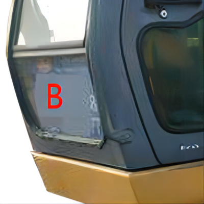 Vidro verde branco do táxi dos furos de Front Glass Replacement 10 da máquina escavadora para escavadores