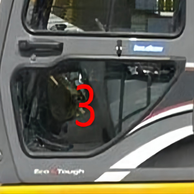 OEM da posição NO.3 de Cabin KATO Glass Left Door Lower da máquina escavadora