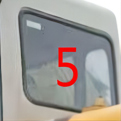 HD820 moderou o para-brisa do lado NO.5 de KATO Glass Excavator Cabin Back