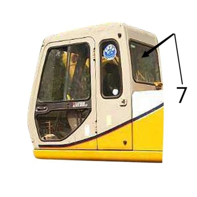 A máquina escavadora lateral direita Window Glass Windshield moderou o vidro