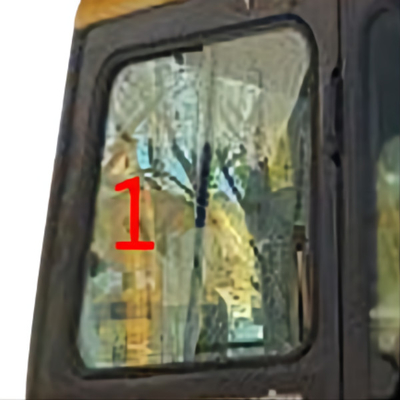 Posição de vidro NO.1 da inclinação do lado esquerdo do táxi de KOMATSU da máquina escavadora