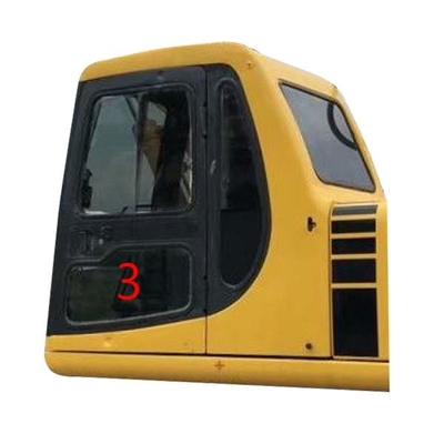 Posição NO.3 da porta de esquerda do vidro do táxi de Cabin KOMATSU da máquina escavadora do ISO mais baixa