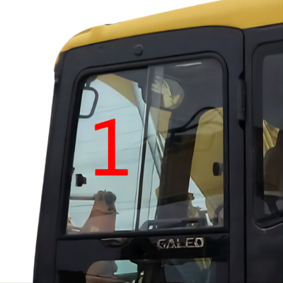 A posição lateral esquerda de vidro do táxi de Daewoo KOMATSU inclina NO.1 5mm grossos
