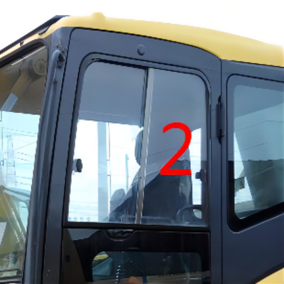Posição lateral de dobra NO.2 reto de Cab Glass Left da máquina escavadora resistente de KOMATSU