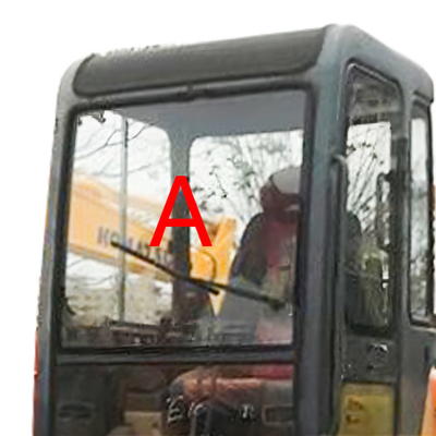 Máquina escavadora Cab Glass Front Up Position A 5mm de DAEWOO DH55 grossos