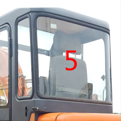 Posição branca NO.5 do verso de Cab Glass DAEWOO DH55 da máquina escavadora