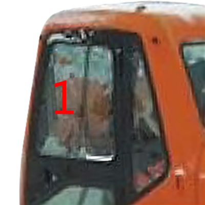 A posição esquerda NO.1 do lado da inclinação do vidro de DX220LC-7 DX225LC-9 DOOSAN moderou a máquina escavadora Cab Glass