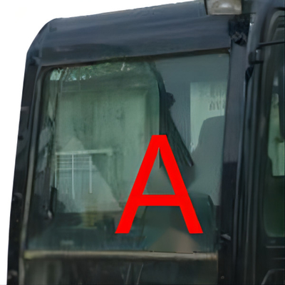 Vidro Front Windscreen Glass branco do táxi de E307E CAT307E CATERPILLAR