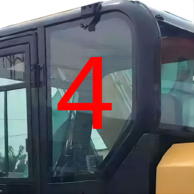 Posição traseira NO.4 da porta de esquerda do táxi de Window Glass CATERPILLAR da máquina escavadora de CAT307E E307E