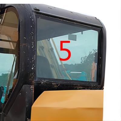 O para-brisa de vidro da posição NO.5 do verso do táxi de Cabin CATERPILLAR da máquina escavadora moderou o vidro