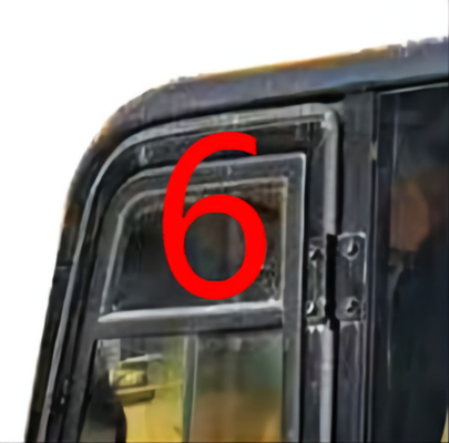 Posição superior NO.6 da porta esquerda de CATERPILLAR Mini Digger Glass Replacement Tempered Windshield