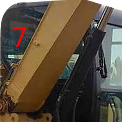 Vidro Digger Window Replacement branco do táxi de CATERPILLAR do lado direito