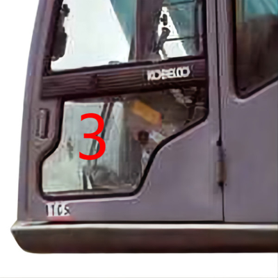 Porta deixada mais baixa posição NO.3 de Cab Glass Tempered da máquina escavadora da posição