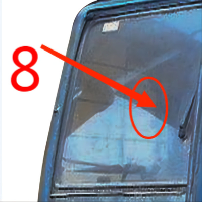 O para-brisa lateral direito de Cab Glass 5mm da máquina escavadora de KOBELCO moderou a posição de vidro No.8