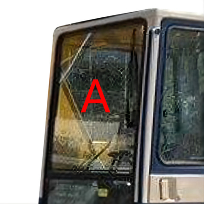 Substituição de vidro de Front Up Tempered Glass Window do táxi de KOMATSU do verde do FCC