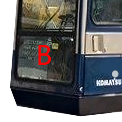 Máquina escavadora verde Front Windscreen Replacement Bending Resistant