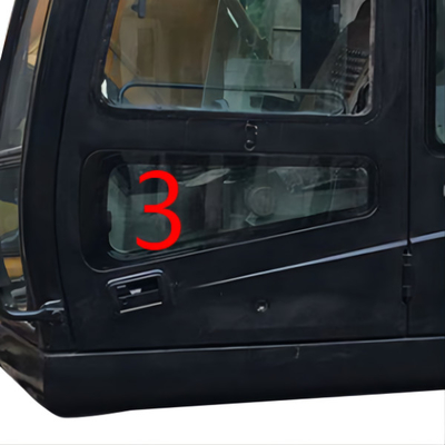 Posição moderada de vidro NO.3 da porta esquerda de Cab Windshield Window da máquina escavadora mais baixa