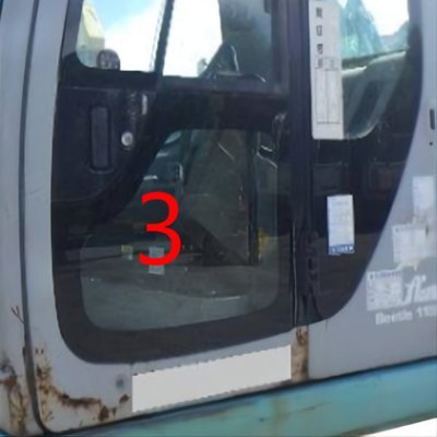Substituição do para-brisas do verde da posição NO.3 de Glass Left Door da máquina escavadora do OEM KOBELCO mais baixa