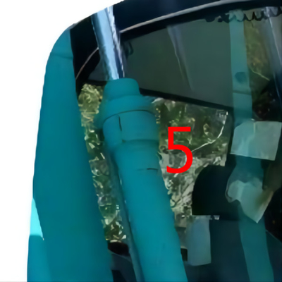 Posição lateral No.5 de Glass Green Back da máquina escavadora de Bent Resistant KOBELCO