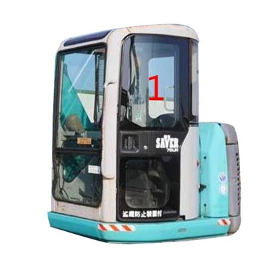 Porta esquerda grossa de alto impacto de Glass 5mm da máquina escavadora da força KOBELCO acima da posição NO.1
