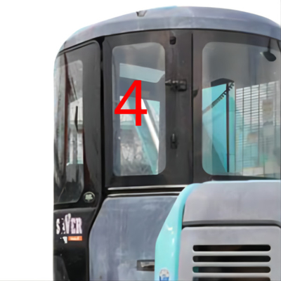 Boa posição NO.4 da parte traseira de Glass Left Door da máquina escavadora da estabilidade térmica KOBELCO
