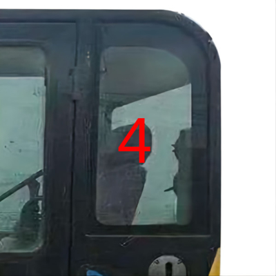 Vidro do táxi do para-brisa para a posição NO.4 do verso da porta esquerda dos escavadores