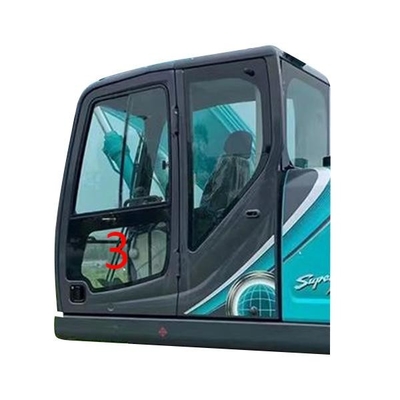 para-brisa da posição NO.3 da porta de esquerda de Glass da máquina escavadora de 900mm KOBELCO mais baixo
