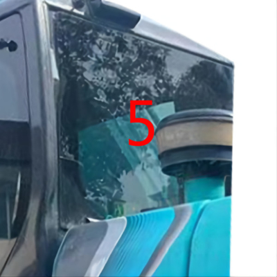 Vidro moderado do para-brisa da posição NO.5 de Glass Back Side da máquina escavadora de KOBELCO inclinação branca