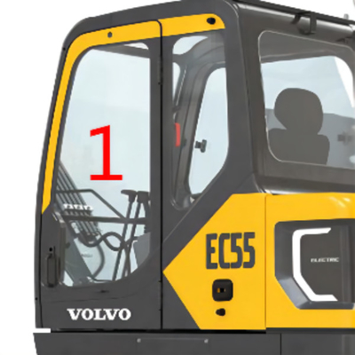 Posição de vidro NO.1 Digger Window Replacement da porta esquerda do para-brisa de EC55 VOLVO
