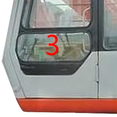 máquina escavadora Cab Glass de 5mm Mini Digger Glass Replacement HITACHI