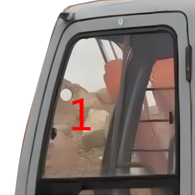 posição moderada 5mm NO.1 da porta de Windscreen Replacement Left da máquina escavadora