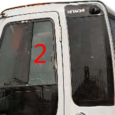 Posição NO.2 da porta de Window Replacement Left da máquina escavadora de HITACHI