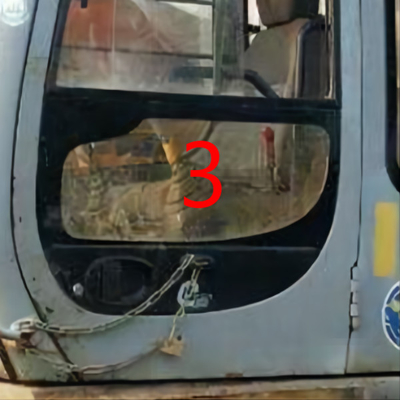 posição NO.3 de Glass Left Door da máquina escavadora de HITACHI da altura de 820mm mais baixa