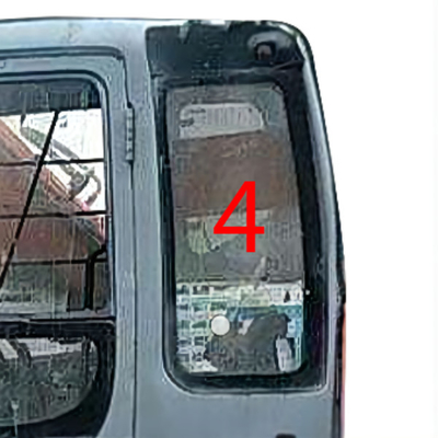 Posição traseira NO.4 da porta de esquerda da substituição de Tempered Glass Window da máquina escavadora