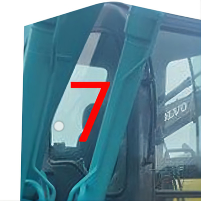 O para-brisa da posição NO.7 de Glass Right Side da máquina escavadora de SK-6 SK-8 SK230-6 KOBELCO moderou o vidro