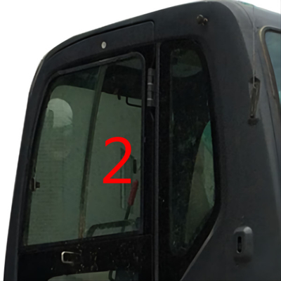 A máquina escavadora Door Window Replacement de SK230-6 SK-6 SK-8 saiu do para-brisa lateral reto da posição NO.2