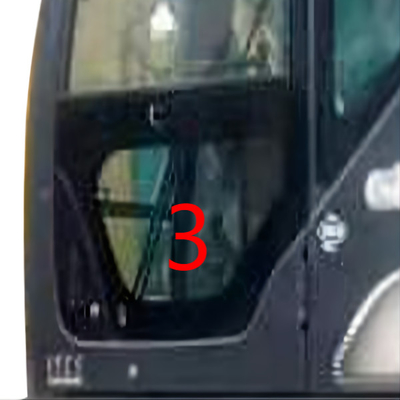 Verde da posição NO.3 de Glass Left Door da máquina escavadora de SK-6 SK-8 SK230-6 SK50 KOBELCO mais baixo