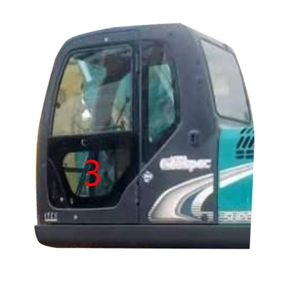 Verde da posição NO.3 de Glass Left Door da máquina escavadora de SK-6 SK-8 SK230-6 SK50 KOBELCO mais baixo