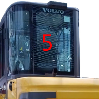 FCC verde do lado NO.5 de Glass Replacement Back da máquina escavadora de EW60C VOLVO