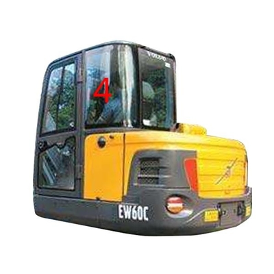 Para-brisa traseiro de vidro da posição NO.4 da porta esquerda do para-brisa branco de EC60C VOLVO