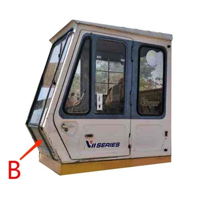 máquina escavadora Windscreen Replacement Tempered Front Down Glass de 755mm 310mm